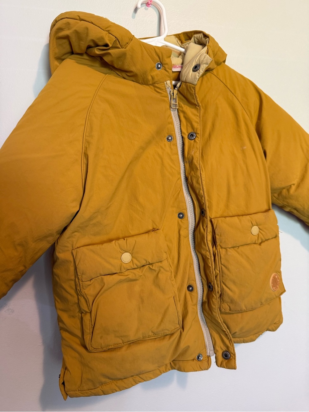 Kids Zara puffer jacket size 4/5 or 110cm in Mustard
